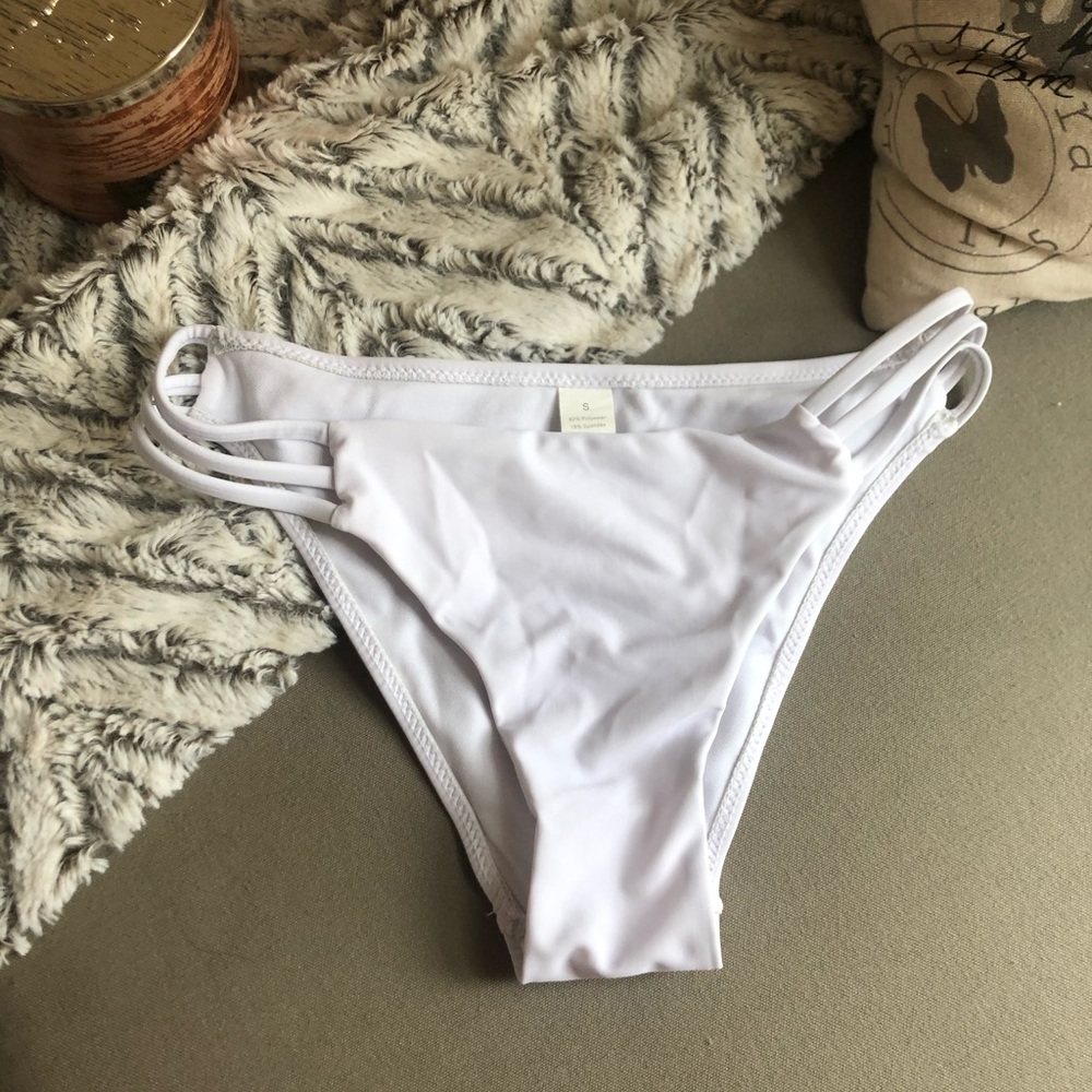White bikini bottoms